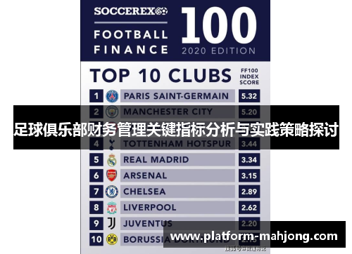 足球俱乐部财务管理关键指标分析与实践策略探讨